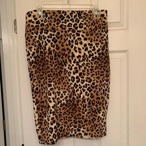 Lularoe Cassie pencil skirt, leopard print